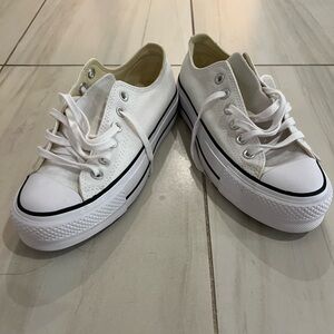 Converse White Platform Sneakers